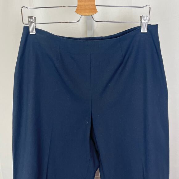 PIAZZA SEMPIONE Italy Audrey Flat Front Side Zip Ankle Pants Blue IT 48 US 12 - Picture 4 of 9